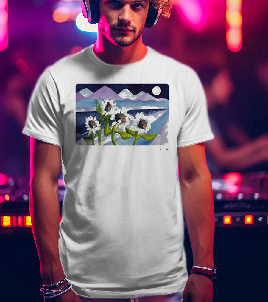 Sunflowers Under Starry Mountain Night - Big Thief Mema Mooowers T-Shirt