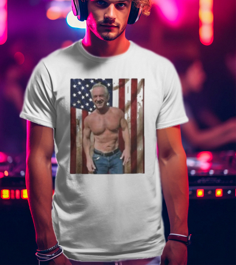 Kennedy No Make America Healthy Again USA Flag Muscles T-Shirt