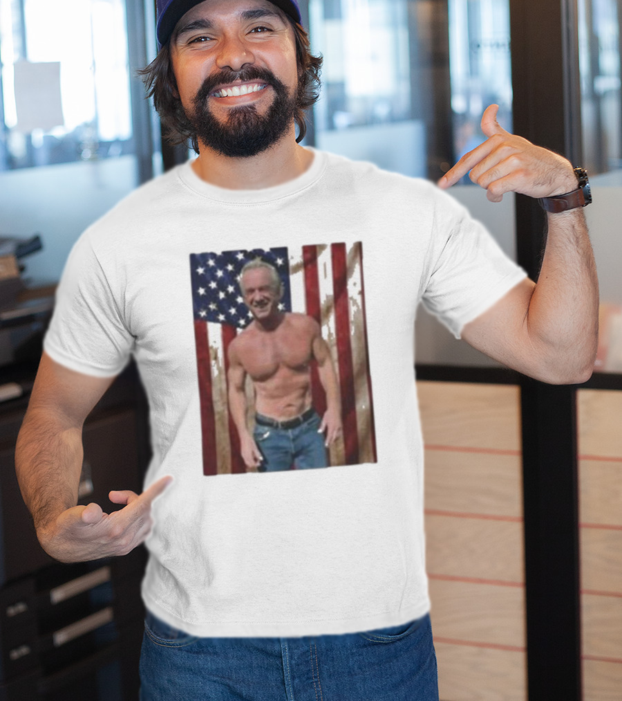 Kennedy No Make America Healthy Again USA Flag Muscles T-Shirt