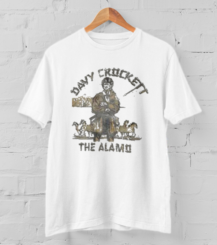 Davy Crockett The Alamo Pioneer With Horses T-Shirt