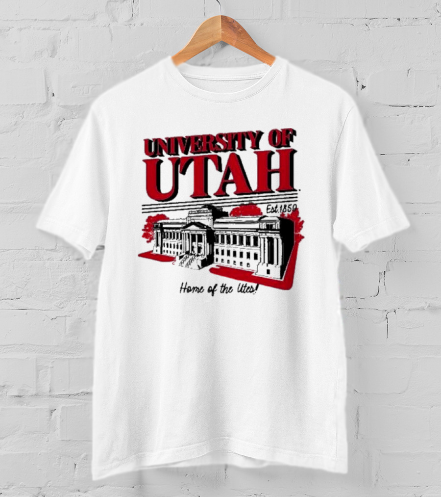 University Of Utah Home Of The Utes Est. 1850 Vintage Building T-Shirt