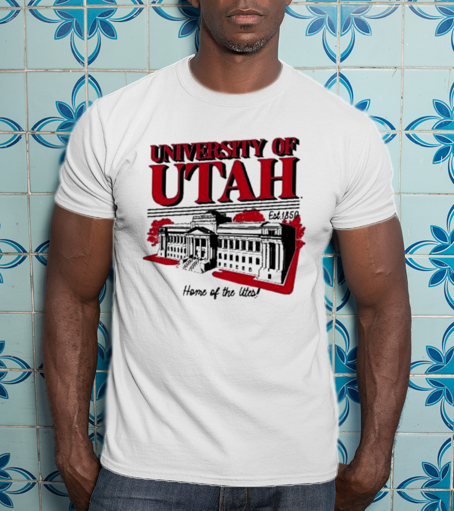 University Of Utah Home Of The Utes Est. 1850 Vintage Building T-Shirt