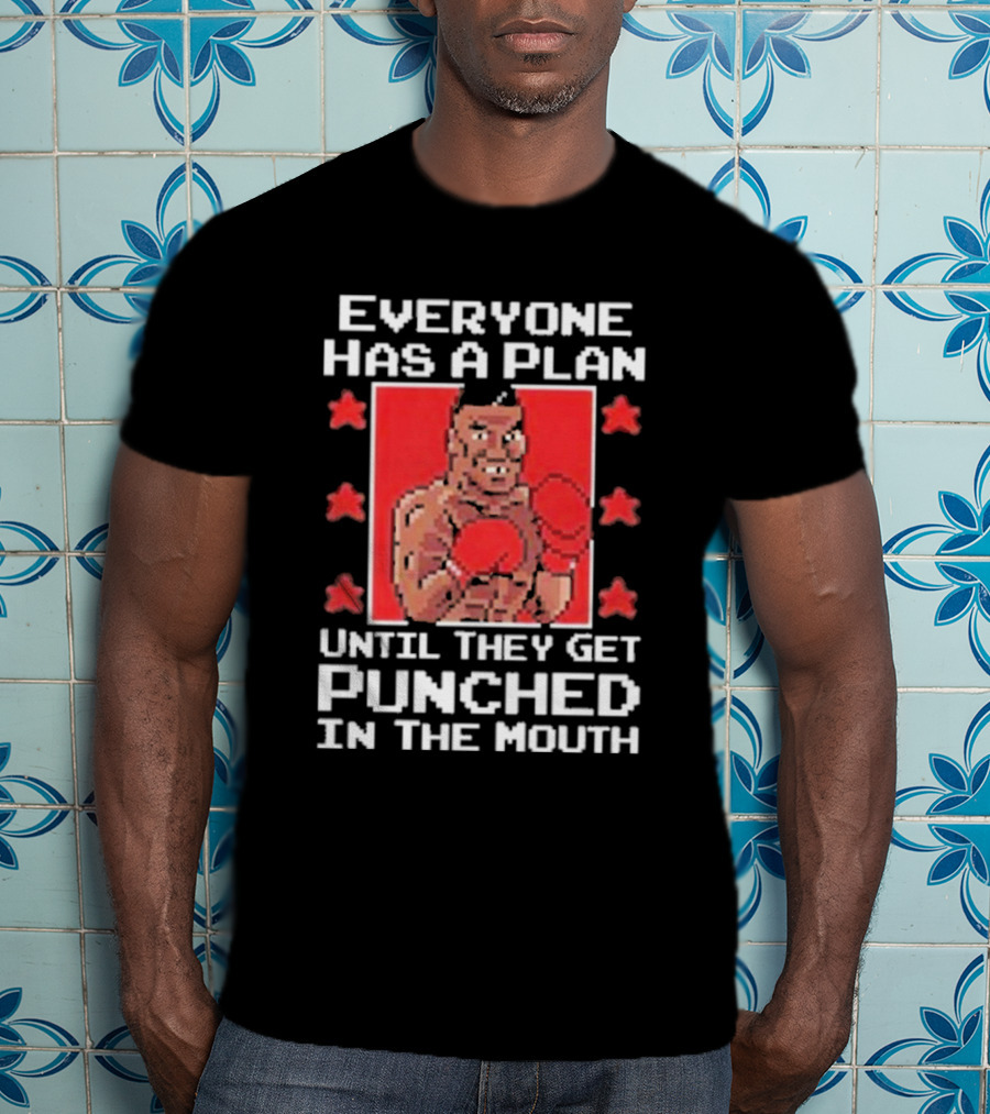Everyone Has A Plan Until They Get Punched In The Mouth Pixel Art Boxer T-Shirt