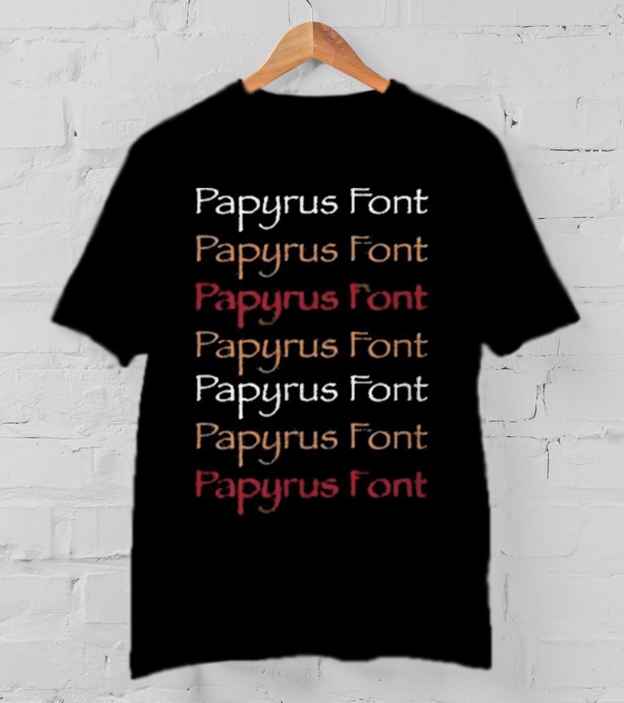 Papyrus Font Multicolor Natalie Tran T-Shirt