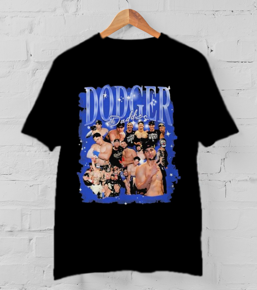 Dodger Daddies Starry Blue Team Icons Compilation T-Shirt