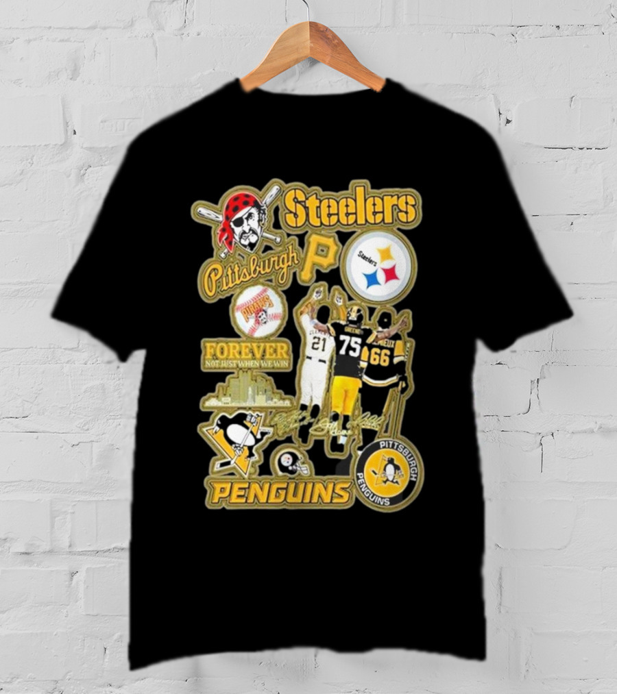 Steelers Penguins Pittsburgh Forever Fan Sports Icons And Passion T-Shirt