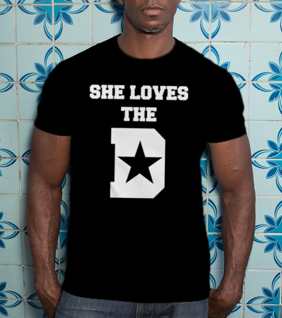 She Loves The D Star Logo Dallas Texas Pride T-Shirt