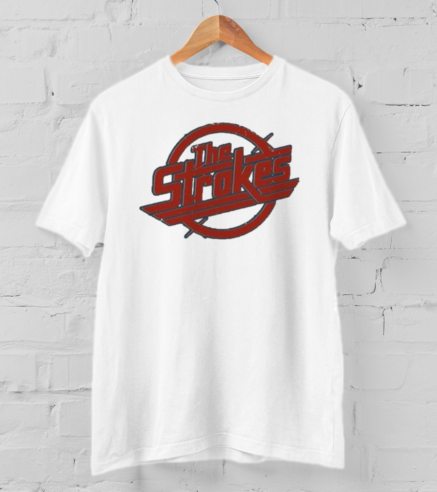 The Strokes Vintage Distressed Red Circle Magna Classic T-Shirt