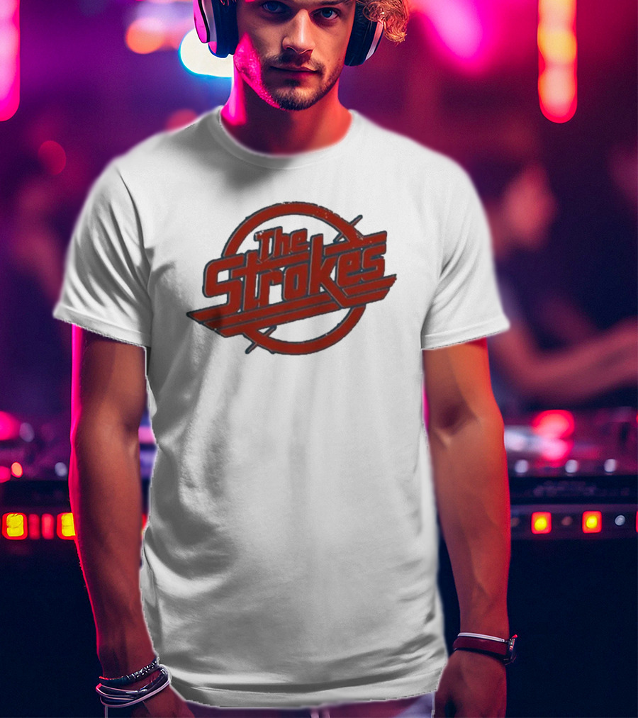 The Strokes Vintage Distressed Red Circle Magna Classic T-Shirt