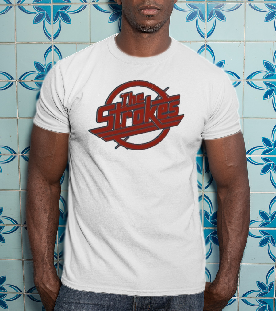 The Strokes Vintage Distressed Red Circle Magna Classic T-Shirt