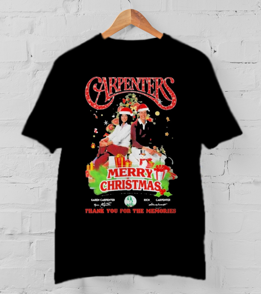 Carpenters Merry Christmas Thank You For The Memories Karen Rich Signature T-Shirt