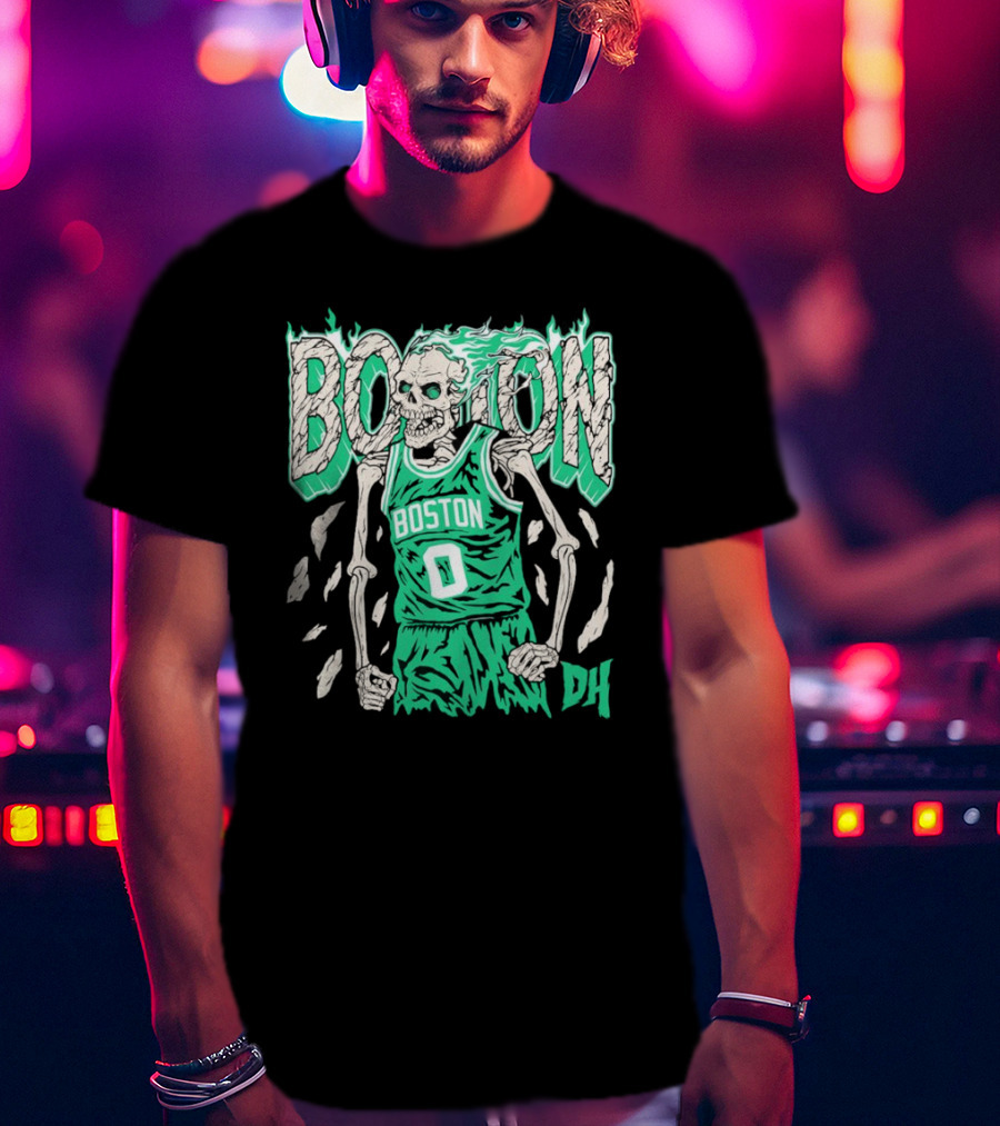 Drip Heads Celtics Boston Skeleton Jersey DH 0 T-Shirt