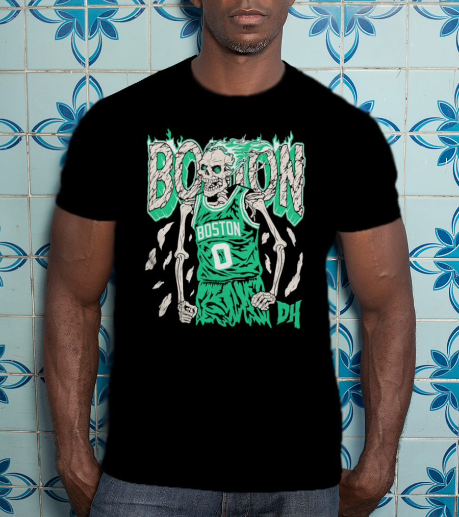 Drip Heads Celtics Boston Skeleton Jersey DH 0 T-Shirt
