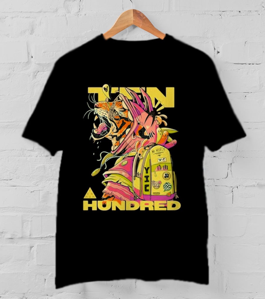 TENHUNDRED Tiger Backpack Wear Your Mask HUNDRED T-Shirt