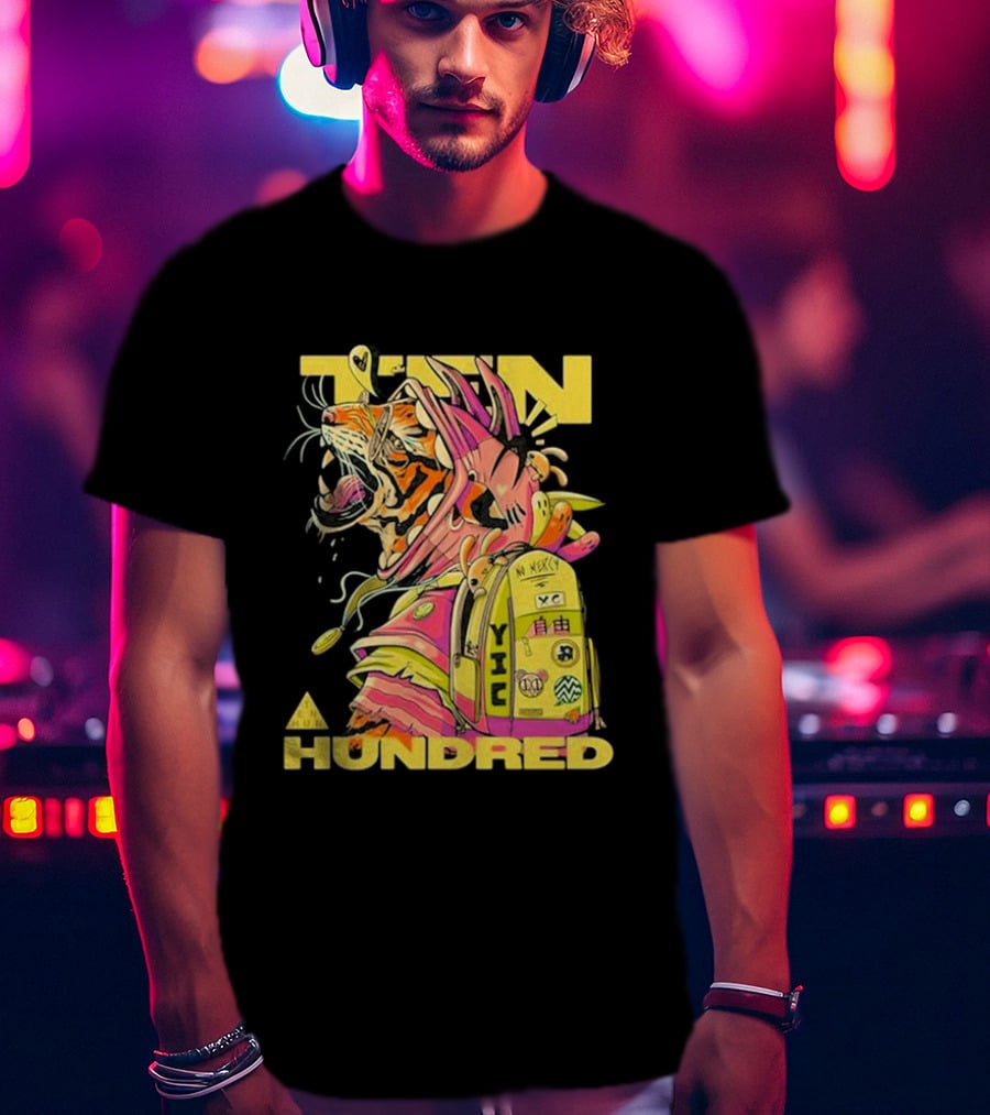 TENHUNDRED Tiger Backpack Wear Your Mask HUNDRED T-Shirt