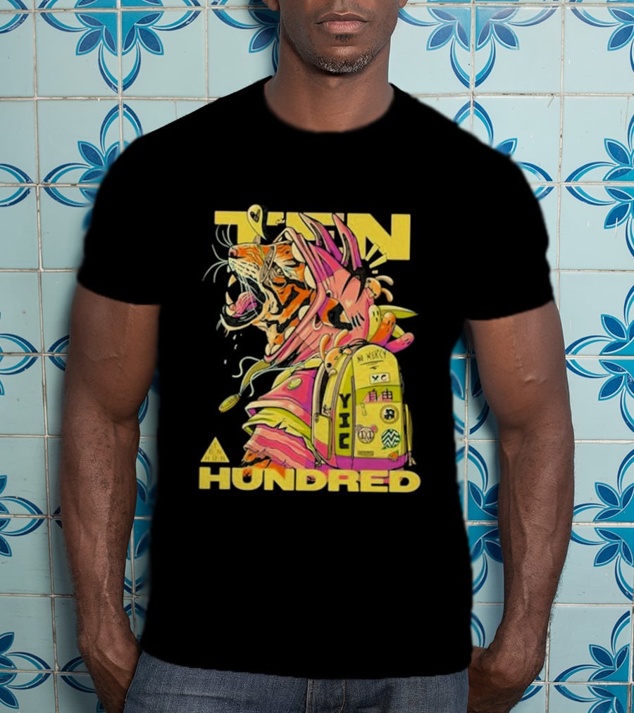 TENHUNDRED Tiger Backpack Wear Your Mask HUNDRED T-Shirt