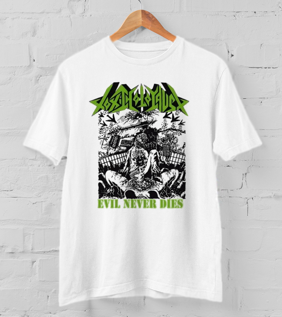 Toxic Holocaust Evil Never Dies Monster Earth Apocalypse Print T-Shirt