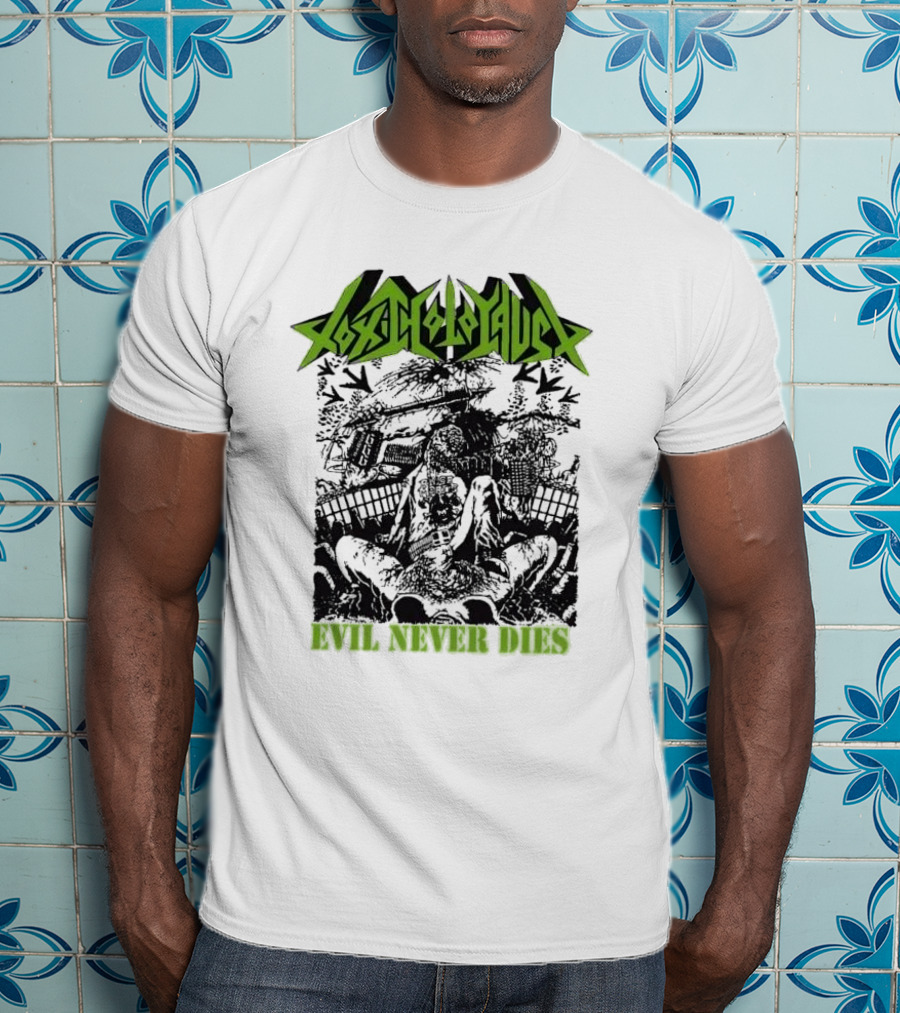 Toxic Holocaust Evil Never Dies Monster Earth Apocalypse Print T-Shirt