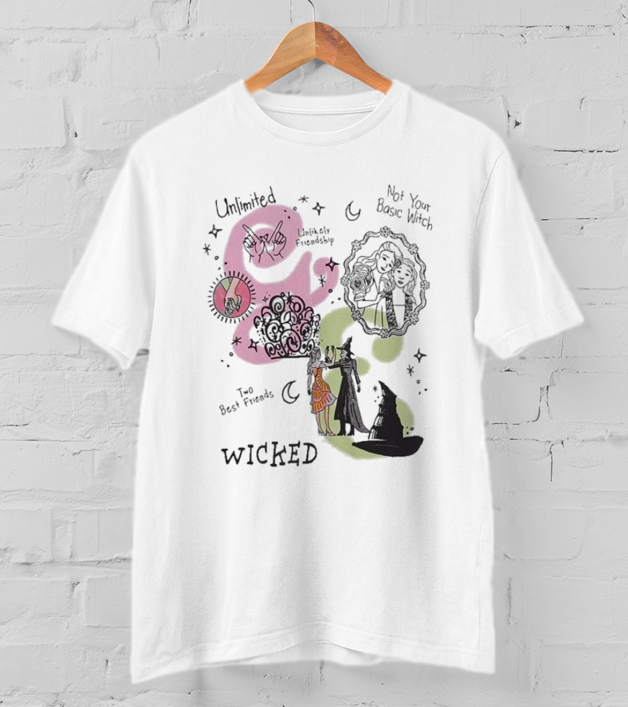 Unlimited Not Your Basic Witch Two Best Friends Wicked Unlikely Friendship T-Shirt