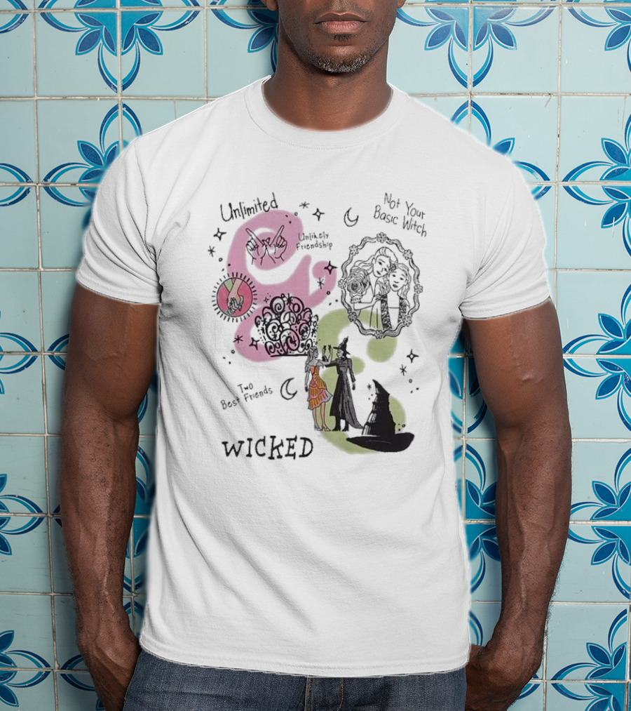 Unlimited Not Your Basic Witch Two Best Friends Wicked Unlikely Friendship T-Shirt
