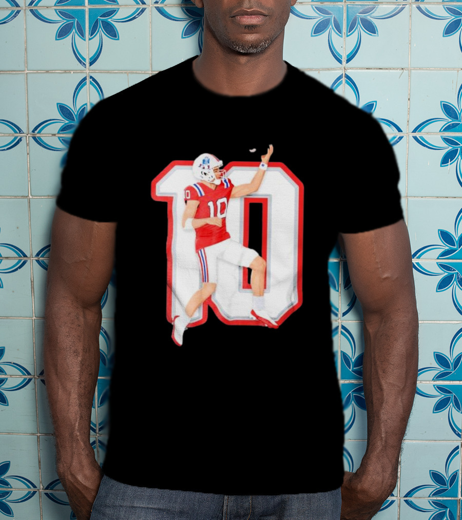 Air Maye Touchdown Flip Football Jersey Number 10 T-Shirt