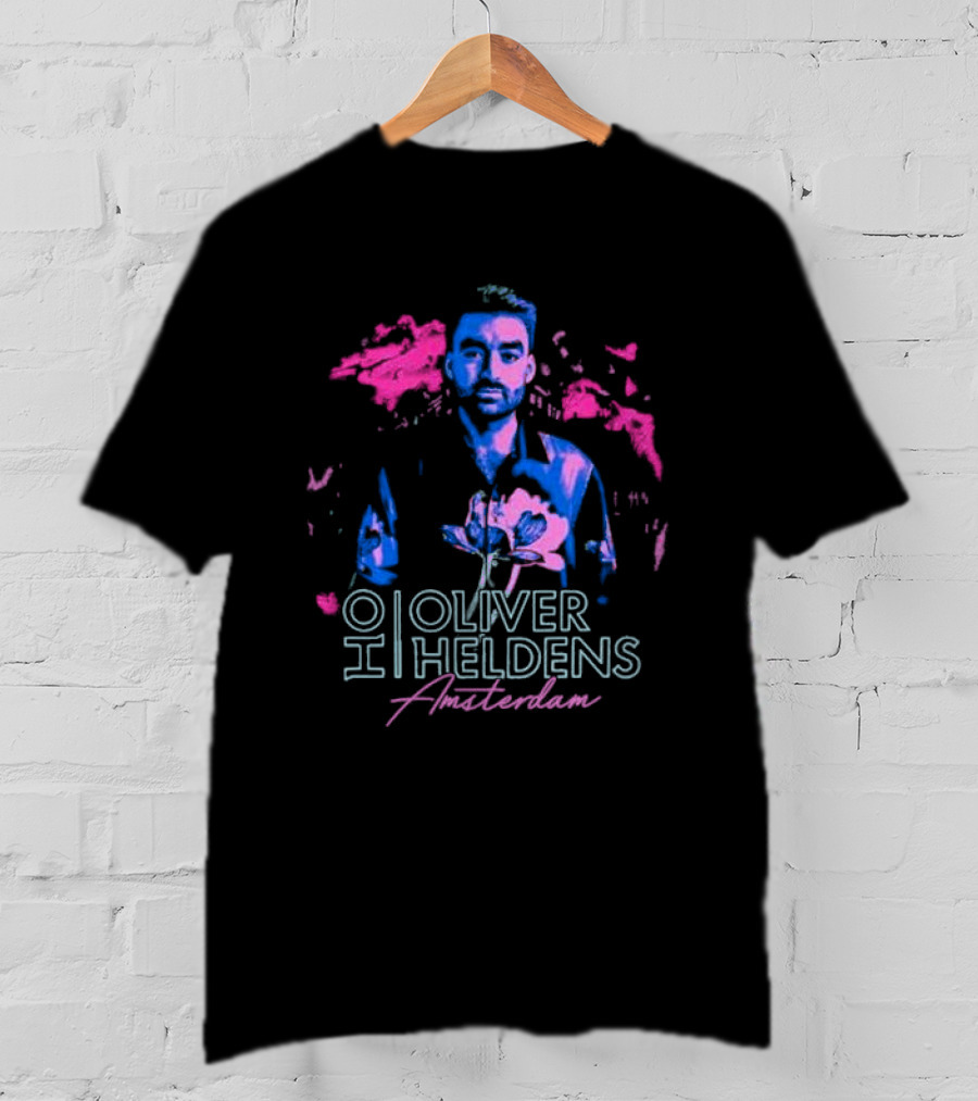 Oliver Heldens Amsterdam Neon Portrait 1980s T-Shirt