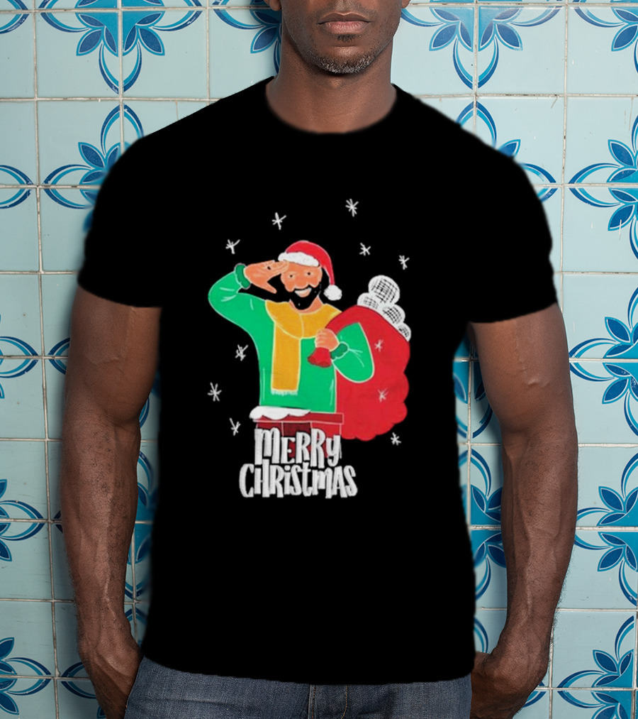 Merry Christmas Jb Gill Santa Holiday Collection T-Shirt