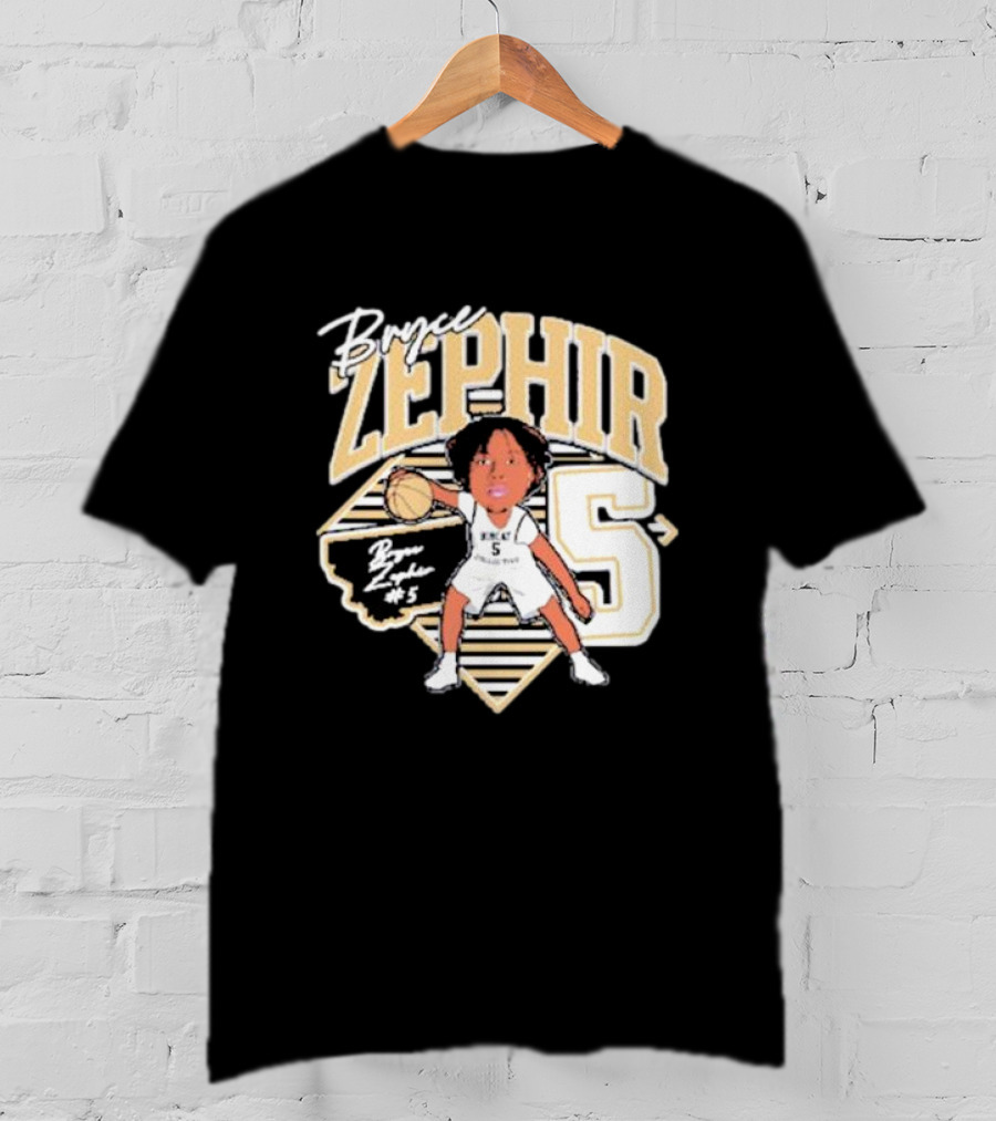 Bryce Zephir 5 Basketball Montana State Guard T-Shirt
