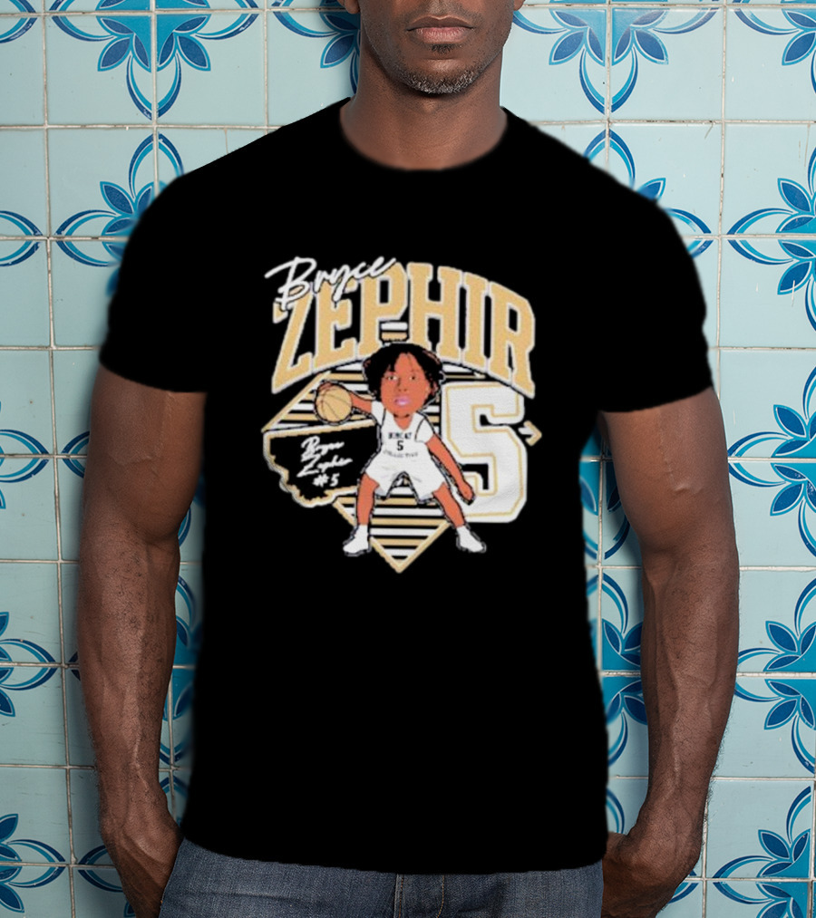 Bryce Zephir 5 Basketball Montana State Guard T-Shirt