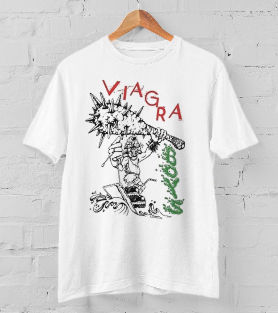 Viagra Boys Surfing Caveman With Spiked Club T-Shirt
