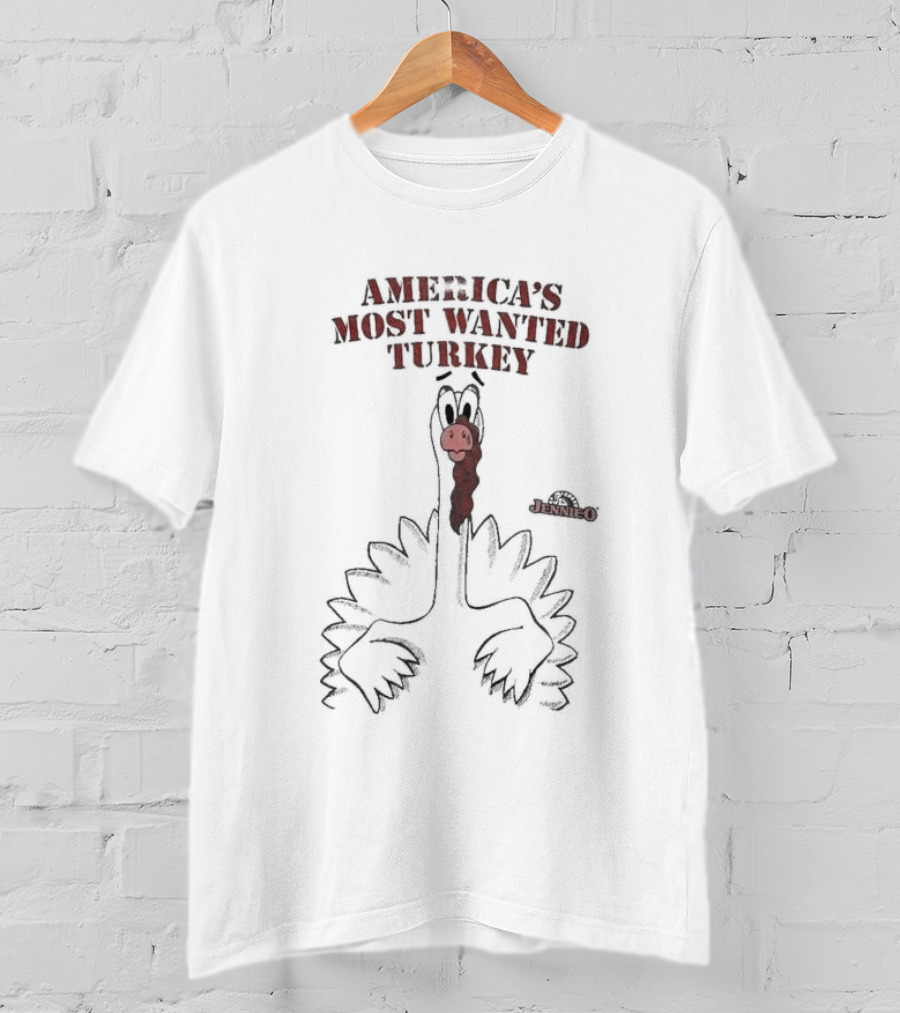 Thanksgiving America's Most Wanted Turkey Jennie O 90s Single Stitch T-Shirt