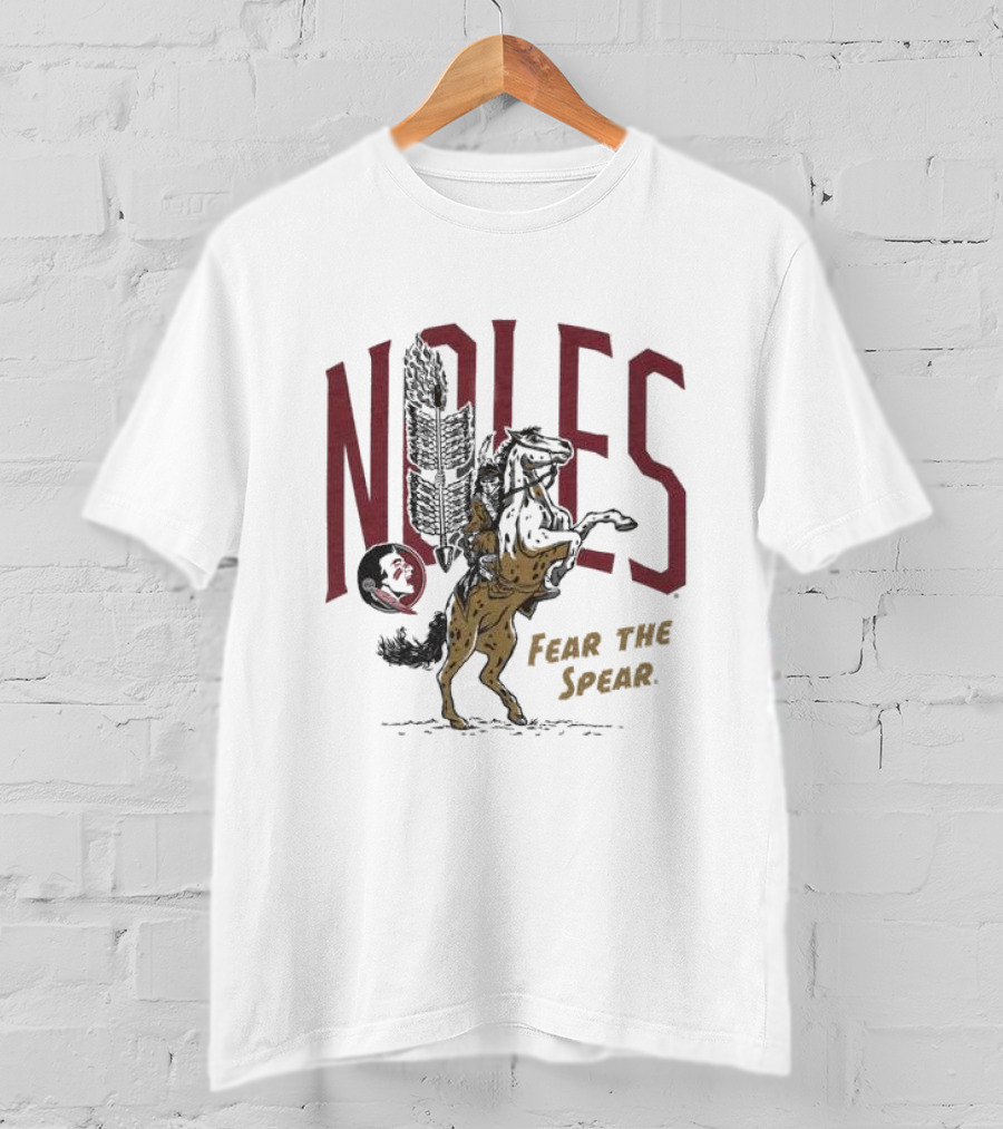Homefield Men’s Noles Osceola And Renegade Fear The Spear Logo And Horse T-Shirt