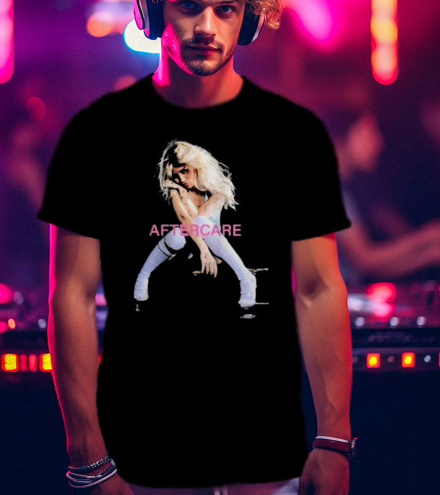 AFTERCARE Album Cover Girl In White T-Shirt