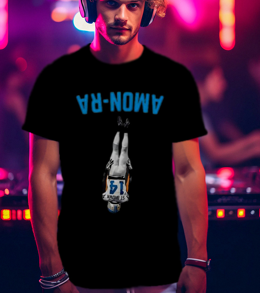 Amon-Ra St. Brown 14 Middle Finger T-Shirt
