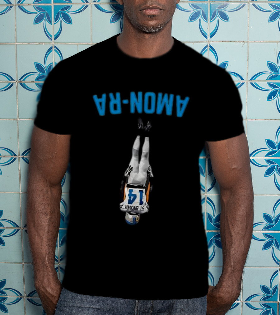 Amon-Ra St. Brown 14 Middle Finger T-Shirt