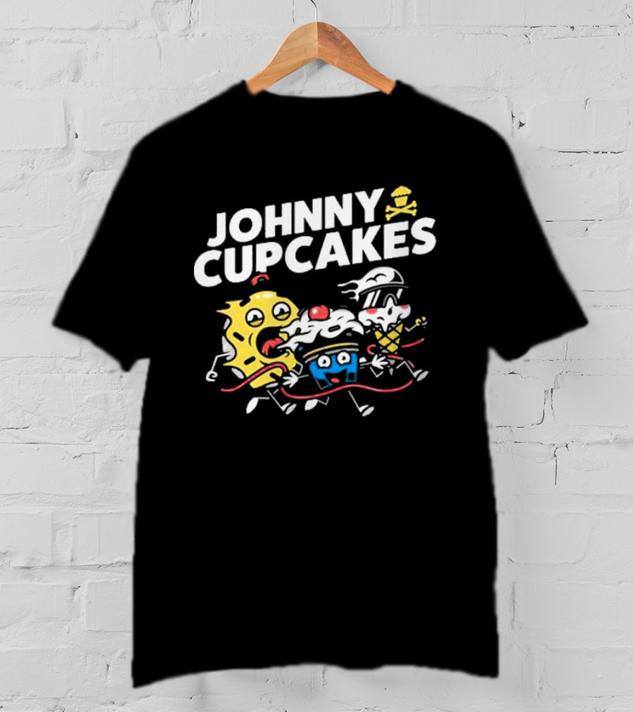 Johnny Cupcakes Candy Characters Racing Fun Austin TX Conference Alley T-Shirt