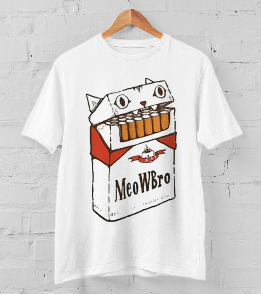 K45ink MeoWBro Cat Cigarette Pack T-Shirt