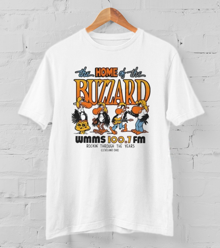 The Home Of The Buzzard WMMS 100.7 FM Rockin' Through The Years Cleveland Ohio T-Shirt