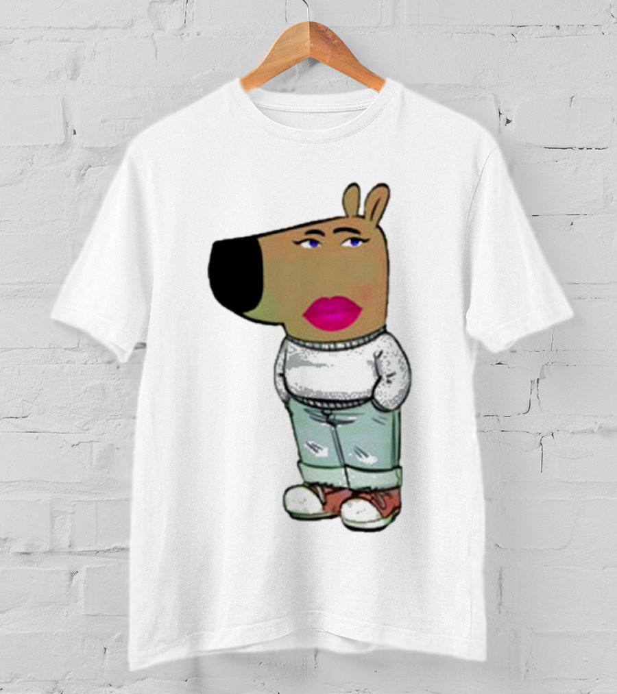 I’m Just A Chill Girl With Cartoon Dog Figure T-Shirt