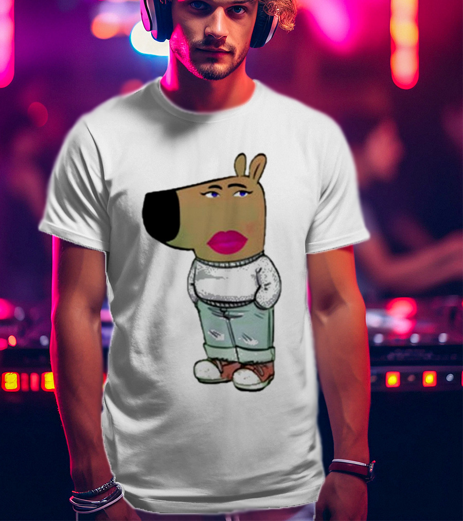 I’m Just A Chill Girl With Cartoon Dog Figure T-Shirt