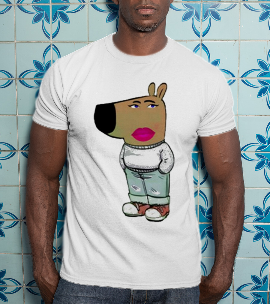 I’m Just A Chill Girl With Cartoon Dog Figure T-Shirt