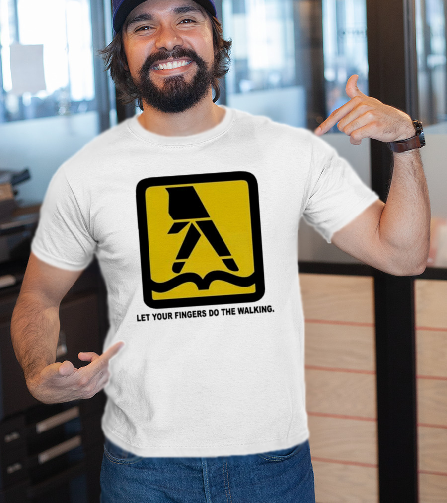 Yellow Pages Let Your Fingers Do The Walking Iconic T-Shirt