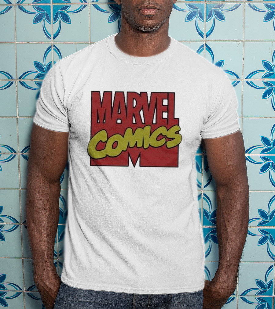 Marvel Comics Retro 1990 Bold Red Yellow T-Shirt