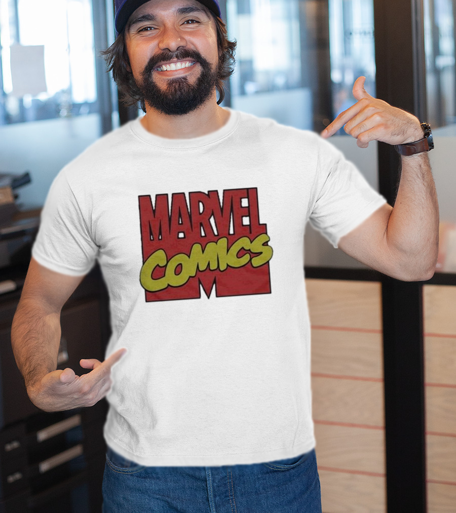 Marvel Comics Retro 1990 Bold Red Yellow T-Shirt