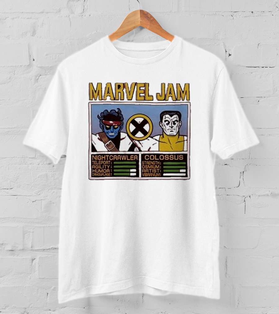 Marvel Jam Nightcrawler Colossus Teleport Agility Strength Osmium T-Shirt