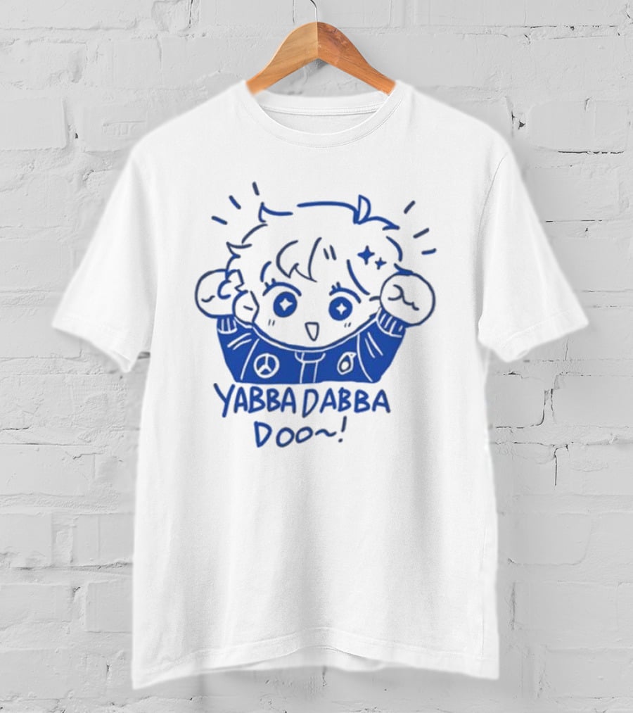 Silly George Yabba Dabba Doo Cute Cartoon Character With Peace Sign Jacket T-Shirt