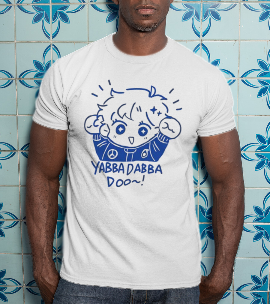 Silly George Yabba Dabba Doo Cute Cartoon Character With Peace Sign Jacket T-Shirt