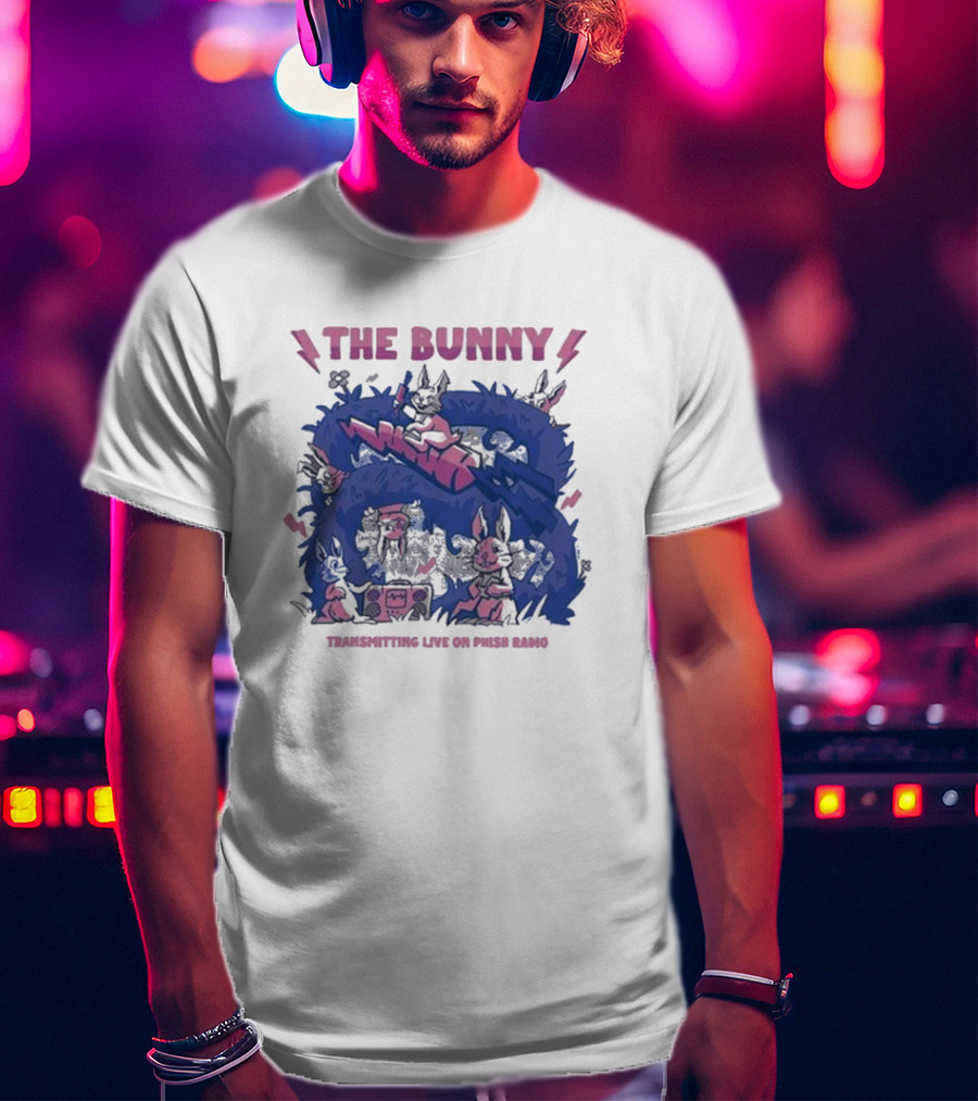 The Bunny Transmitting Live On Phish Radio Navy Broadcast Scene T-Shirt