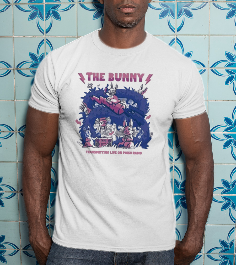 The Bunny Transmitting Live On Phish Radio Navy Broadcast Scene T-Shirt