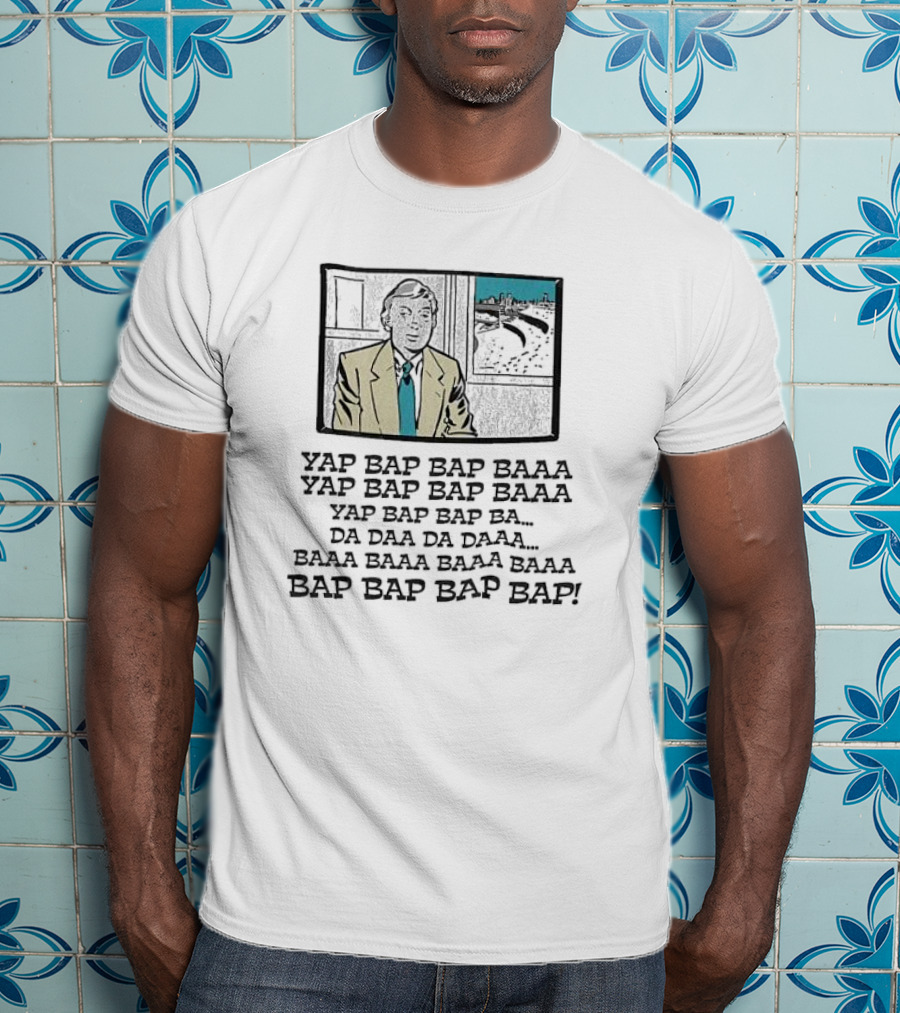 Yap Bap Bap Baaa Richie Cricket Commentary Scenes Text T-Shirt